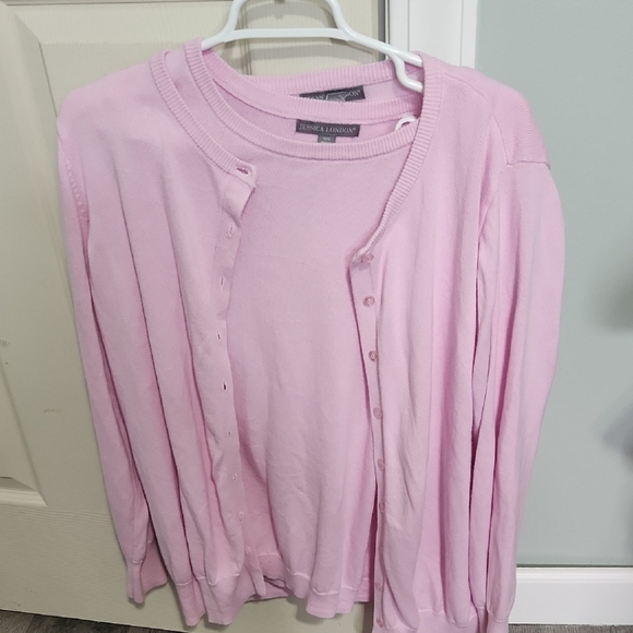 Jessica London Pink Women's Sweater Set - Picture 1 of 3